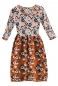 Preview: Jersey Retro Blumen - Orange - Reststück ca. 175 cm